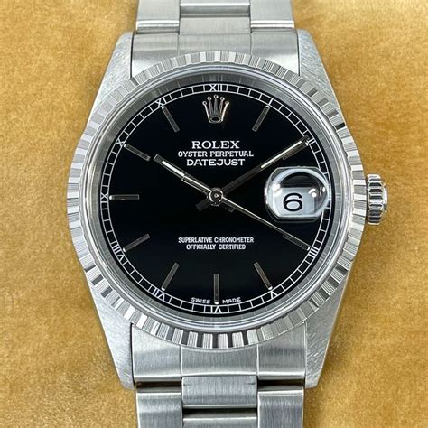 1999 rolex datejust black|Rolex oyster perpetual Datejust 1999.